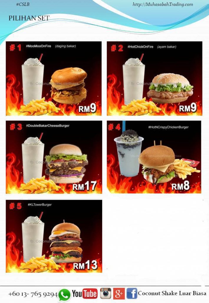 Menu burger bakar Muar Tangkak